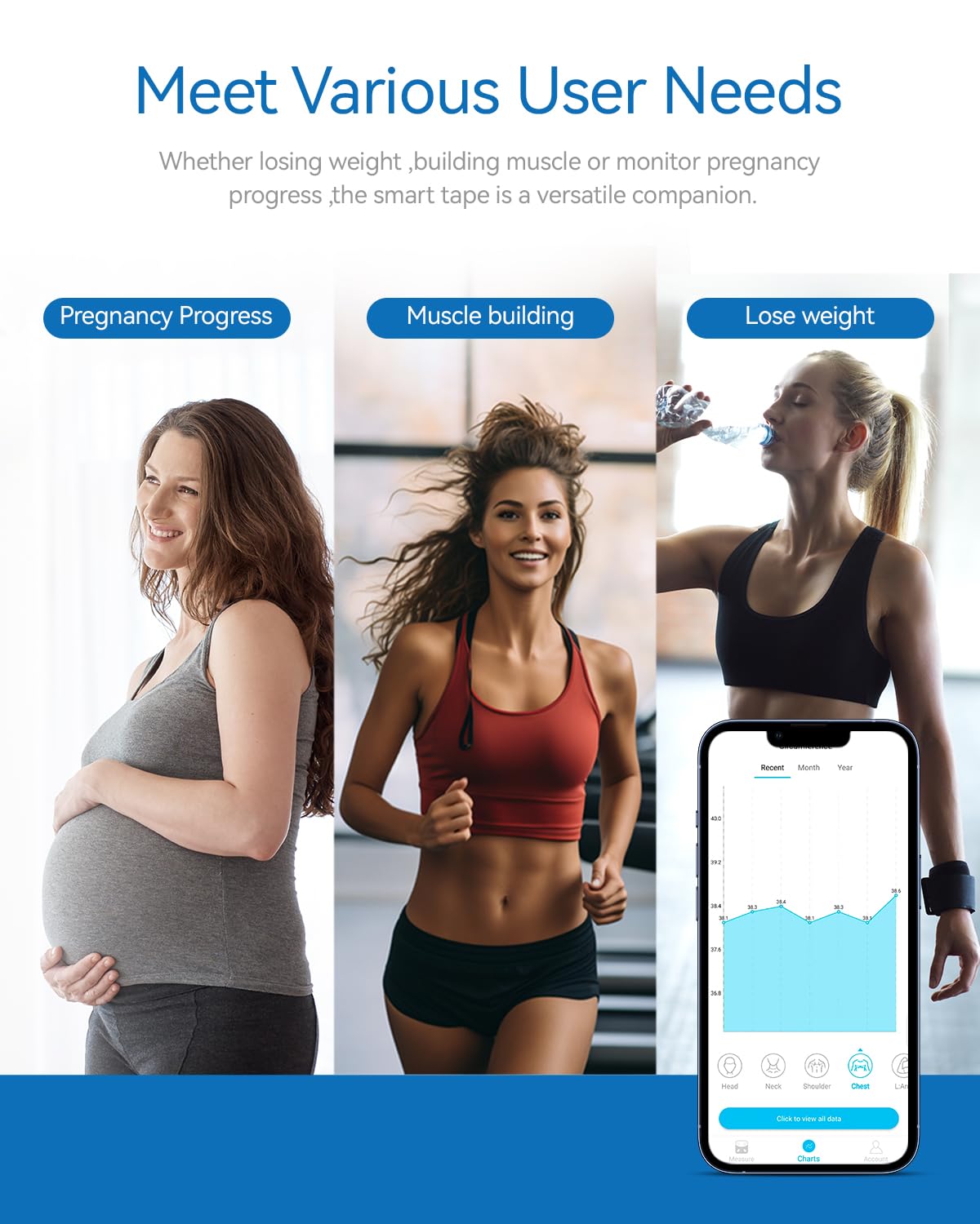 Smart Fitness Tape with App – Track Your Body Goals